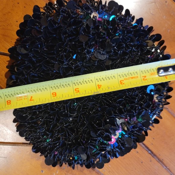 Black Sequin Evening Bag - Picture 3 of 6